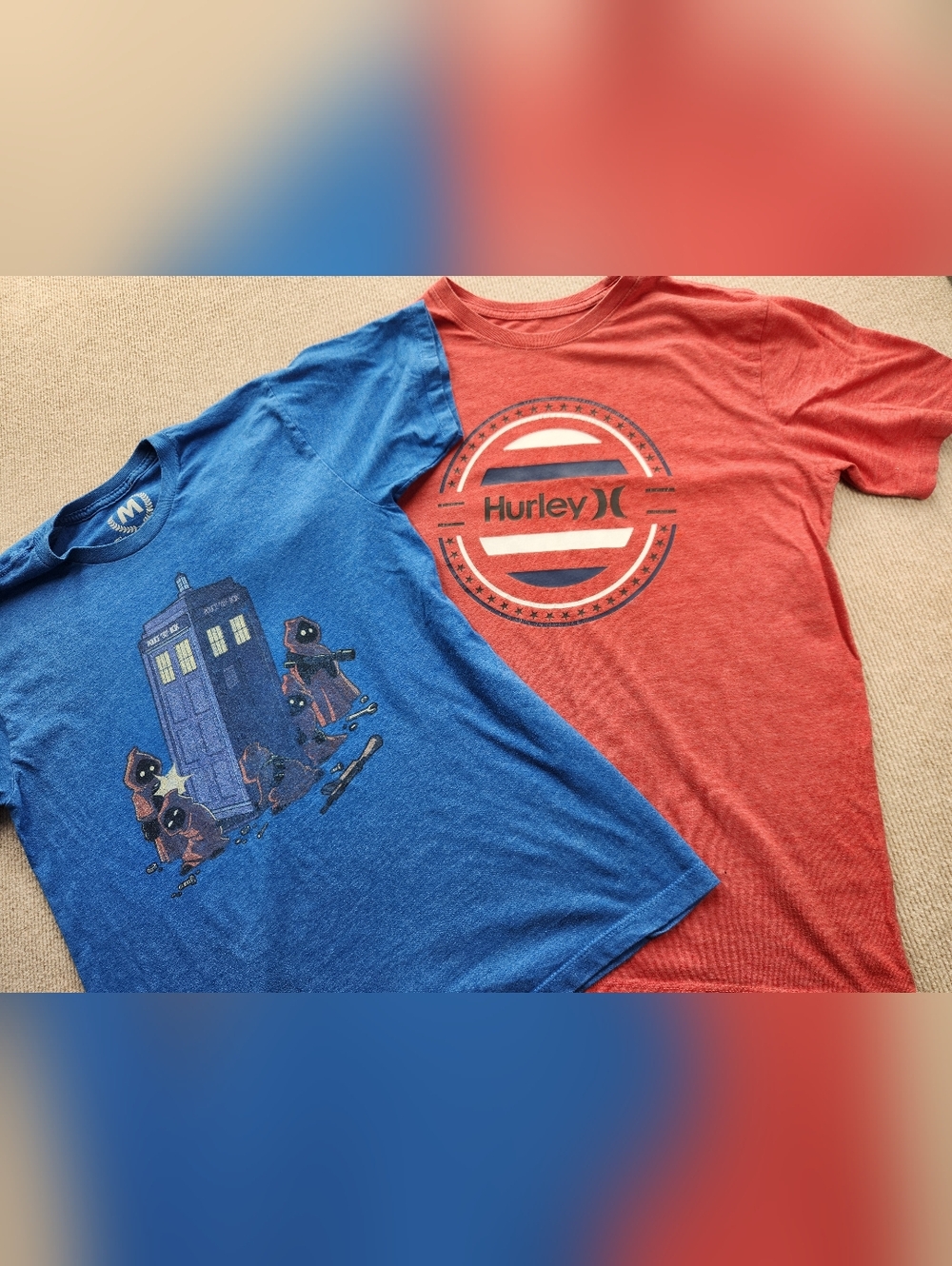 Lot of Medium Graphic T-Shirts Hurley & TeePublic Star wars Men's Size Medium
